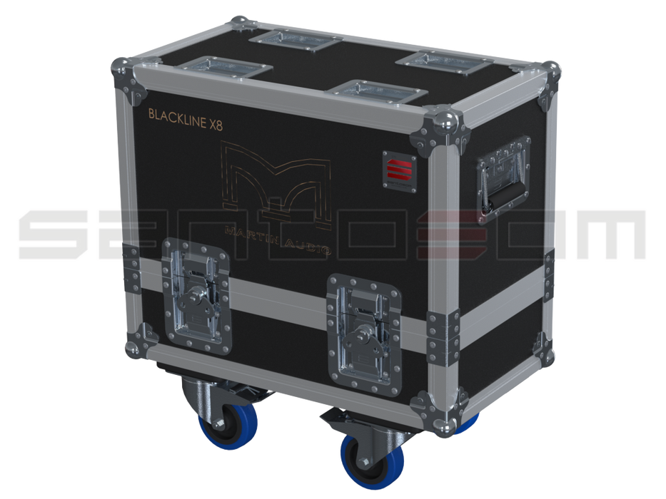 Santosom Cabinet Flight Case PRO, 2x Martin Audio Blackline X8