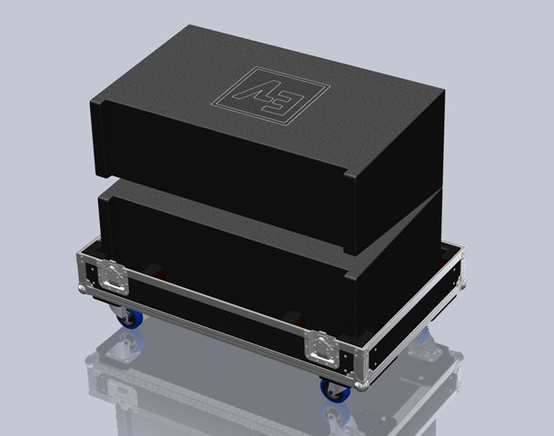Santosom Cabinet Flight Case, 2x Electro-Voice XLC127-DVX + Frame