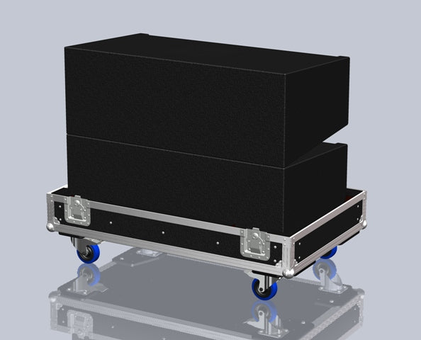 Santosom Cabinet Flight Case, 2x Electro-Voice XLC127-DVX + Frame