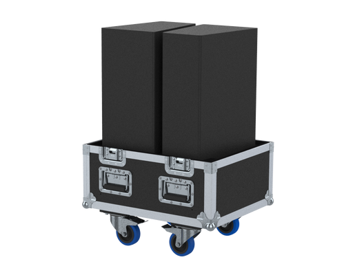 Santosom Cabinet Flight case PRO, 2x Adamson CS7p +space for acess+clamps off