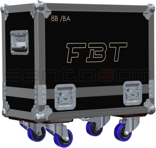 Santosom Cabinet Flight case, 2x FBT Jolly 8b/8ba