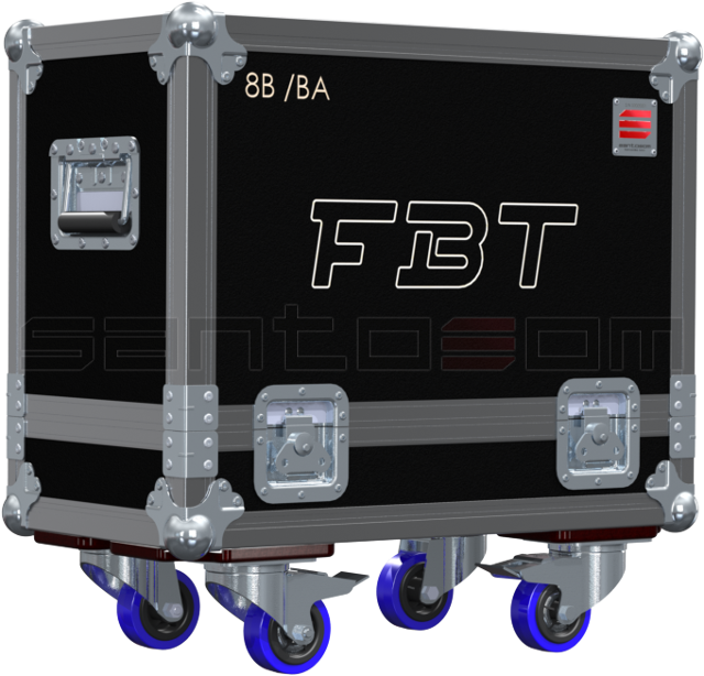 Santosom Cabinet Flight case, 2x FBT Jolly 8b/8ba