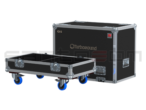 Santosom Cabinet Flight case, 2x Turbosound iQ15