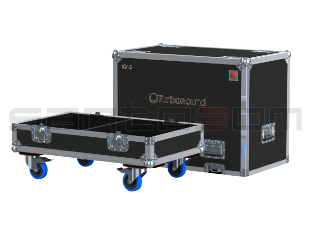 Santosom Cabinet Flight case, 2x Turbosound iQ15