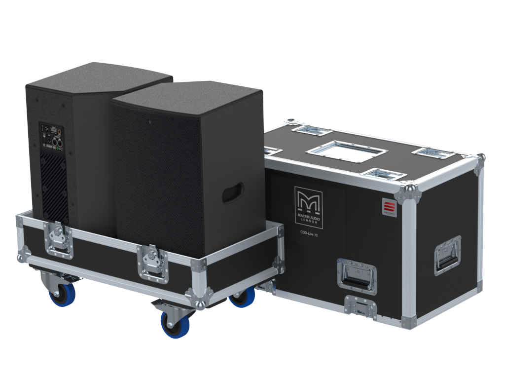 Santosom Cabinet Flight Case PRO, 2x Martin Audio CDD-Live 12