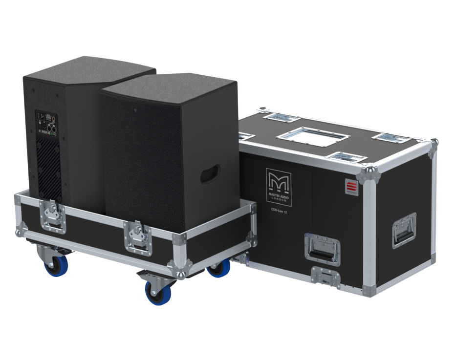 Santosom Cabinet Flight Case PRO, 2x Martin Audio CDD-Live 12
