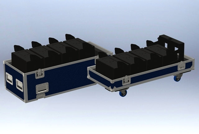 Santosom Cabinet Flight Case PRO, 8x Nexo GEO S