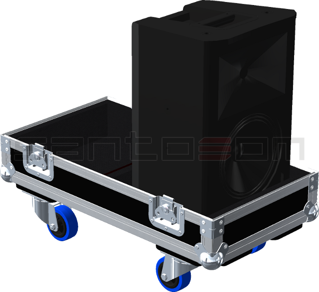 Santosom Cabinet Flight case STD, 2x QSC K8
