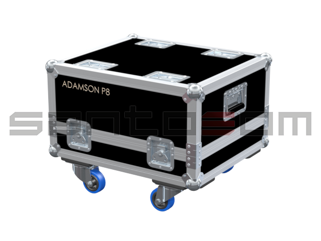 Santosom Cabinet Flight Case PRO, 2x Adamson P8