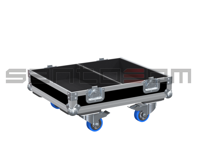 Santosom Cabinet Flight Case PRO, 2x Adamson P8