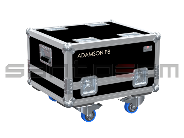 Santosom Cabinet Flight Case PRO, 2x Adamson P8
