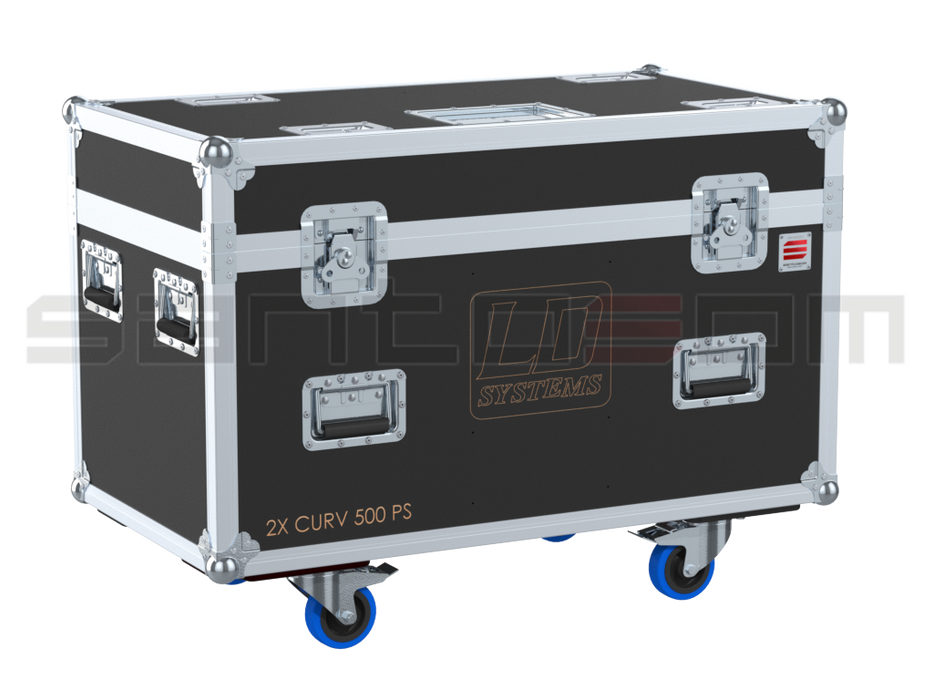 Santosom Cabinet Flight Case Pro, 2x LD Systems LD Curv 500PS