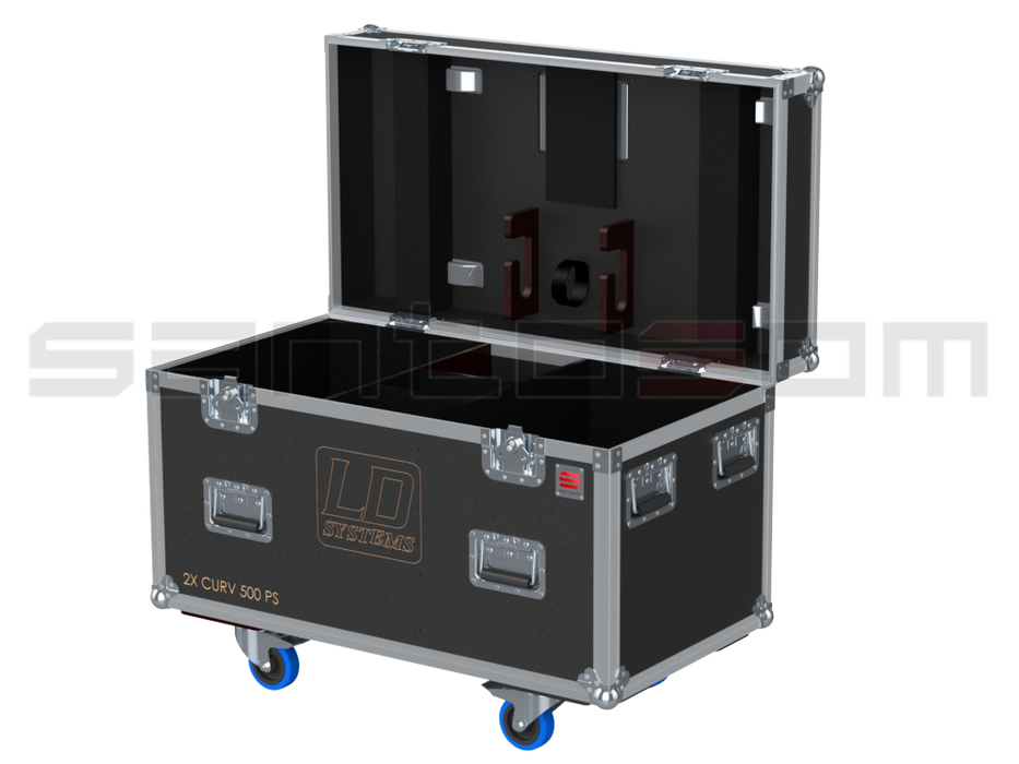 Santosom Cabinet Flight Case Pro, 2x LD Systems LD Curv 500PS
