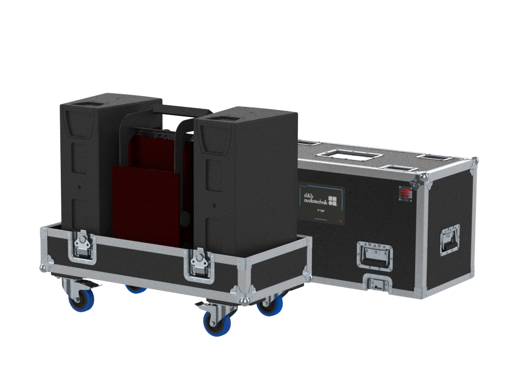 Santosom Cabinet Flight case PRO, 2x D&B Y7P/Y10P + access.