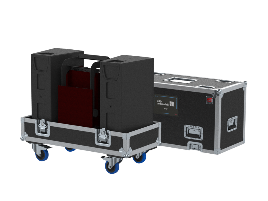 Santosom Cabinet Flight case PRO, 2x D&B Y7P/Y10P + access.
