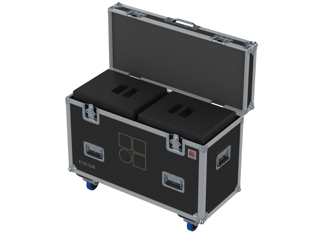 Santosom Cabinet Flight case PRO, 2x D&B E12X-SUB
