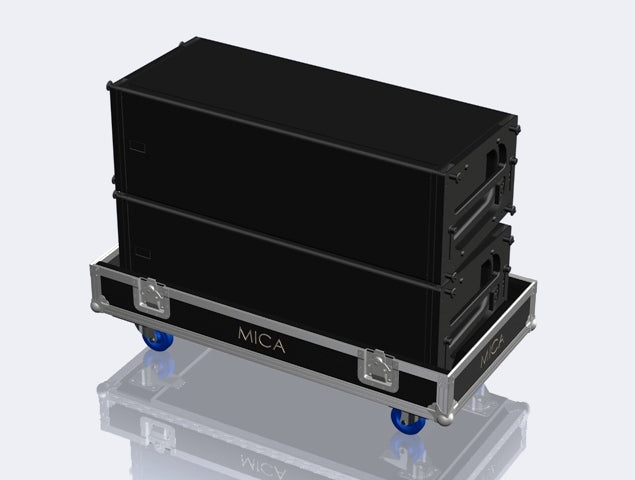Santosom Cabinet Flight Case PRO, 2x Meyersound Mica