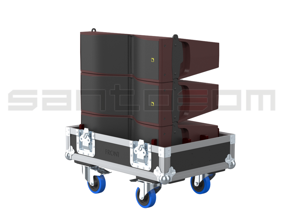 Santosom Cabinet Flight case PRO, 3x L-Acoustics KIVA II