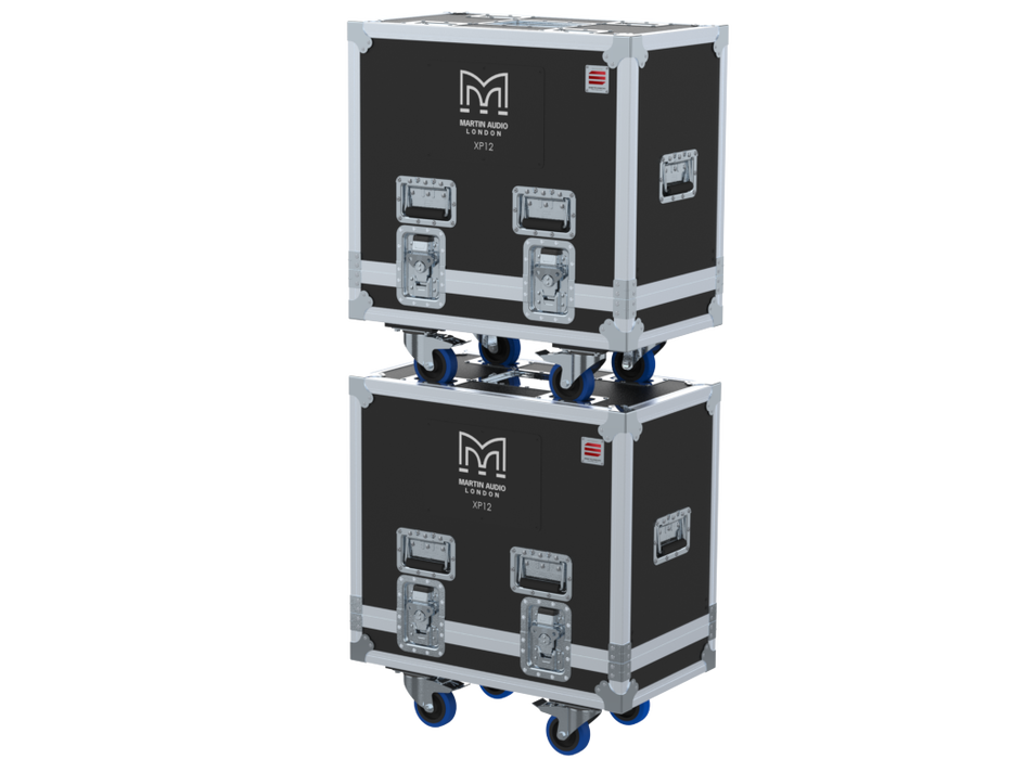 Santosom Cabinet Flight Case PRO, 2x Martin Audio XP12