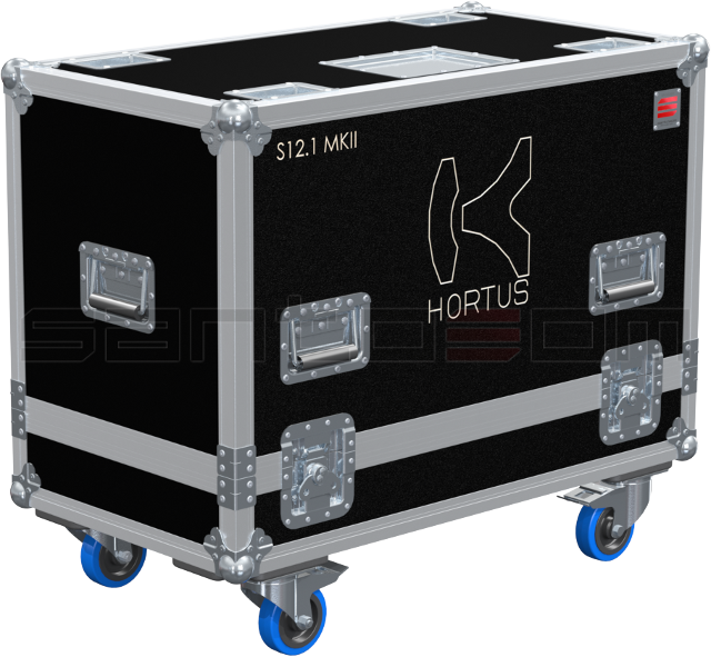 Santosom Cabinet Flight case PRO, 2x Hortus Audio S12.1 MKII