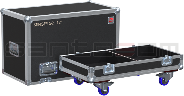 Santosom Cabinet Flight Case, 2x LD Systems Stinger 12 G2