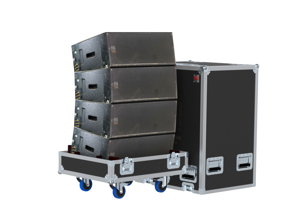 Santosom Cabinet Flight case PRO, 4x Martin Audio W8LM