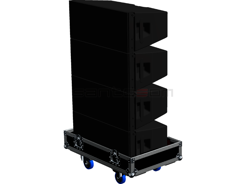 Santosom Cabinet Flight case PRO, 4x RCF HDL 20A