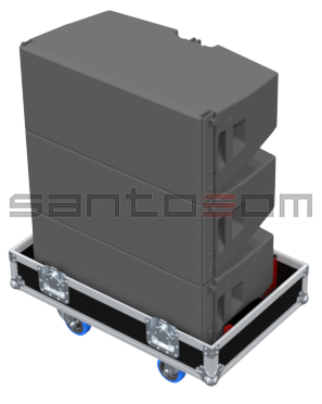 Santosom Cabinet Flight case PRO, 3x RCF HDL 20A