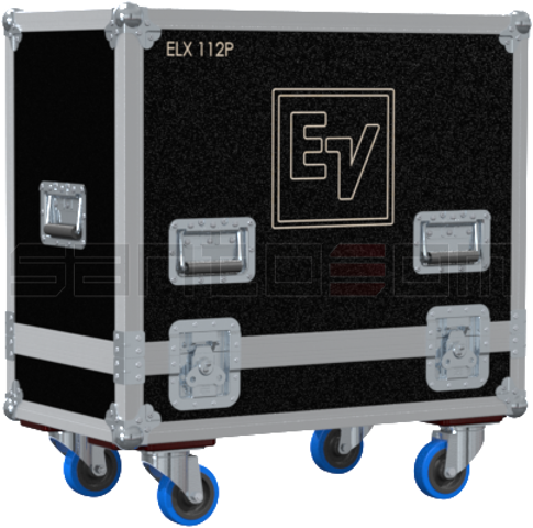 Santosom Cabinet Flight Case Pro, 2x Electro-Voice ELX112P