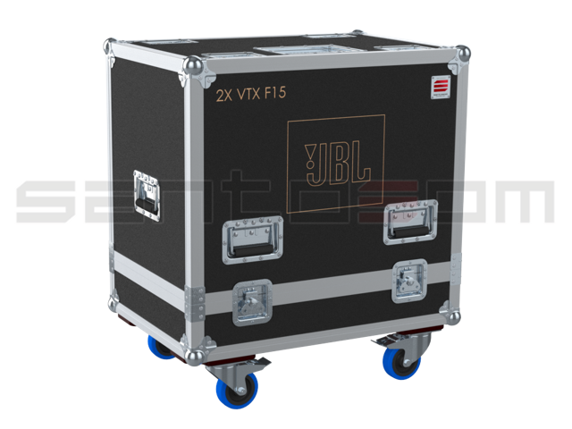 Santosom Cabinet Flight case PRO, 2x JBL VTX F15