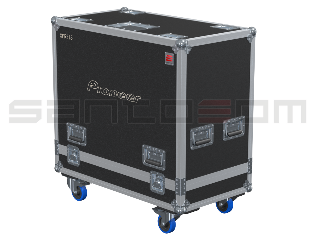 Santosom Cabinet Flight Case, 2x Pioneer XPRS15