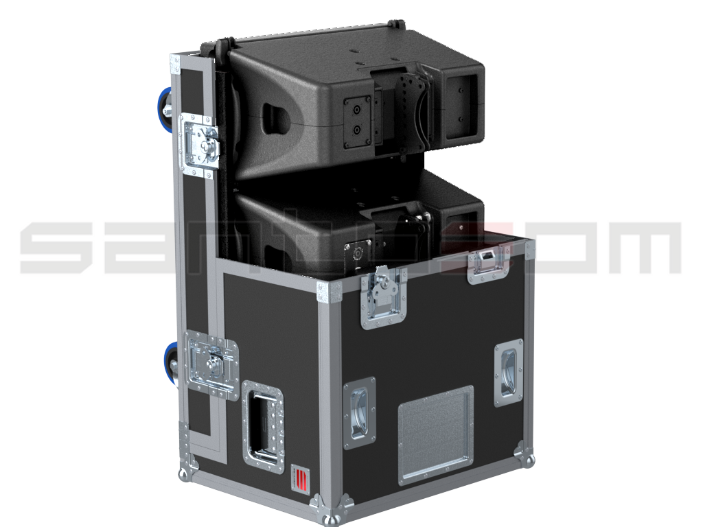 Santosom Cabinet Flight case PRO, 3x Nexo GEO M10