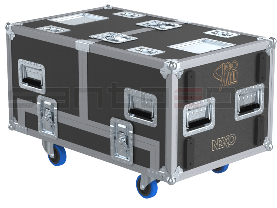 Santosom Cabinet Flight case PRO, 3x Nexo GEO M10