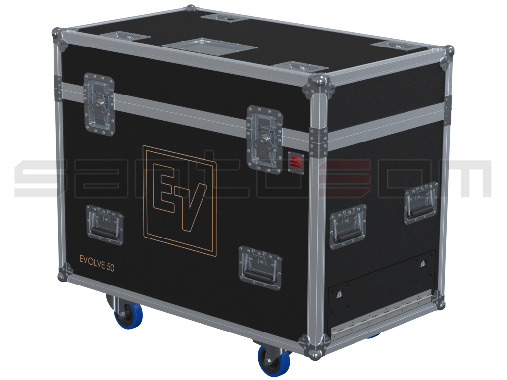 Santosom Cabinet Flight Case Pro, 2x Electro-Voice Evolve 50