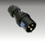 Pce Plug Male CEE 32A 32A 2P+E 230V IP44 - Black