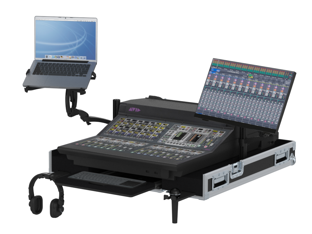 SANTOSOM MIXER Flight case PRO-32, AVID S6L-16C Control Surface