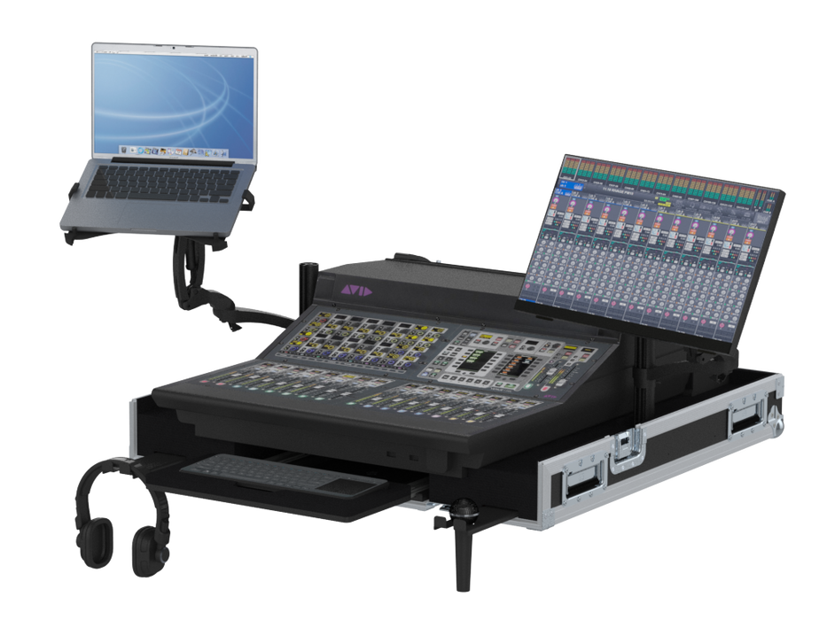 SANTOSOM MIXER Flight case PRO-32, AVID S6L-16C Control Surface