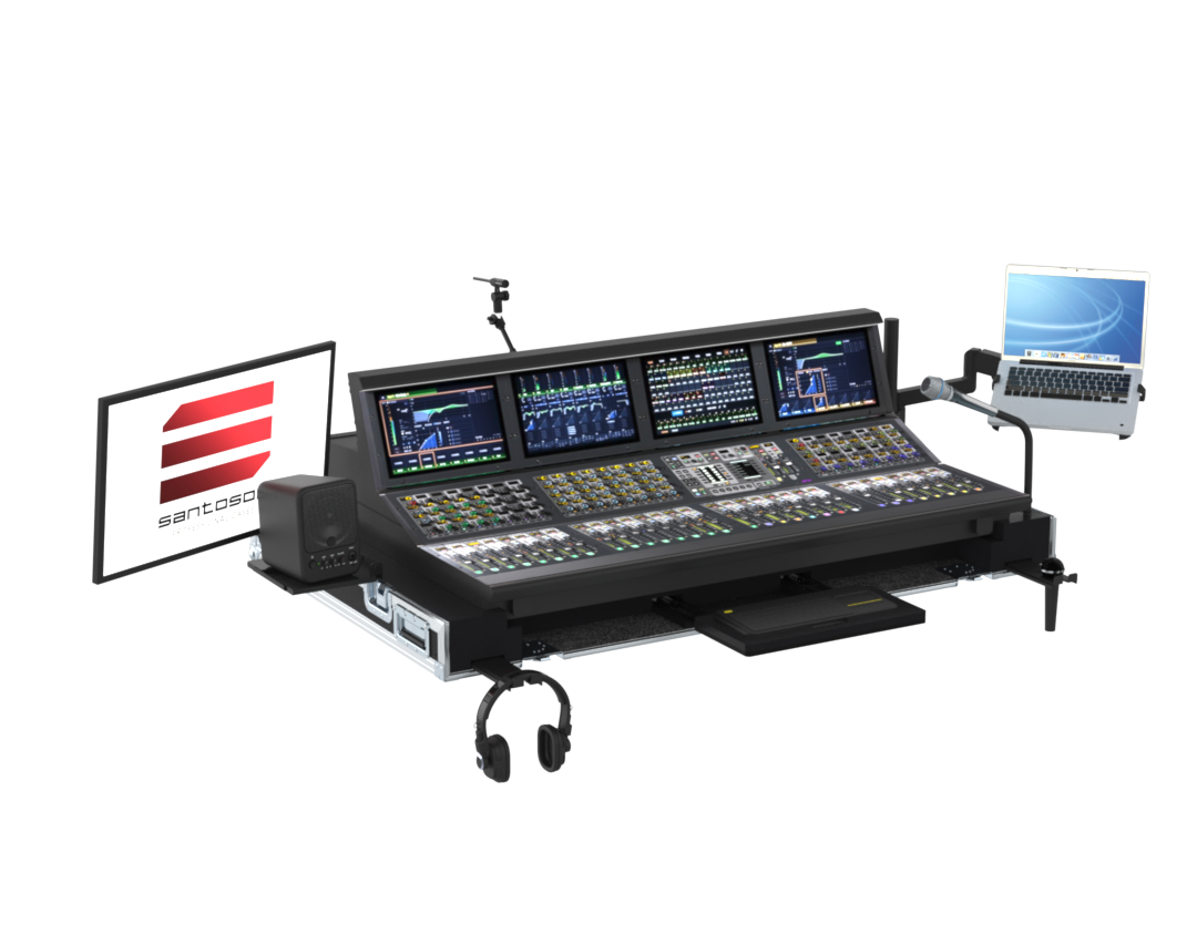 SANTOSOM MIXER Flight case PRO-3, Avid S6L-32D Control Surface