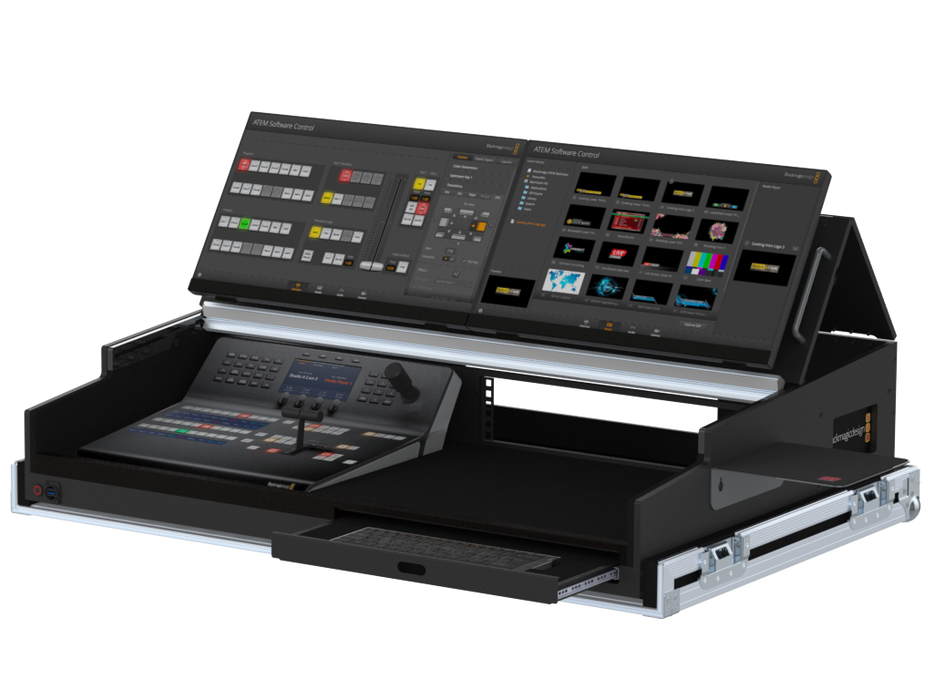 Santosom Lighting controller Flight case PRO-5, Blackmagic ATEM 1 M/E Advanced Panel 10