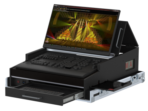 SANTOSOM Lighting controller Flight case PRO-5, GrandMA2 OnPC Command Wing