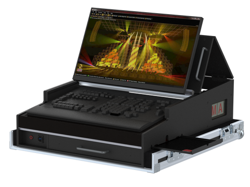 SANTOSOM Lighting controller Flight case PRO-5, GrandMA2 OnPC Command Wing