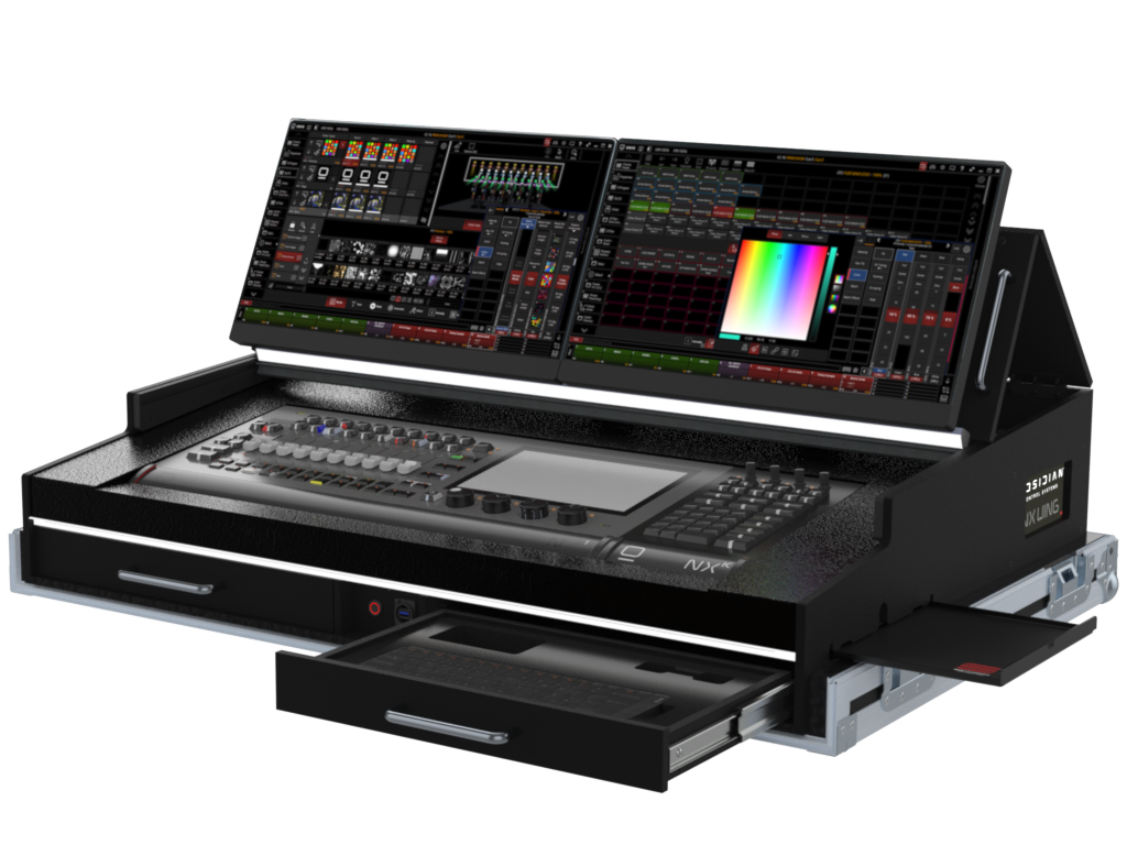 SANTOSOM Lighting controller Flight case PRO-5, Obsidian Control NX1+ NXK