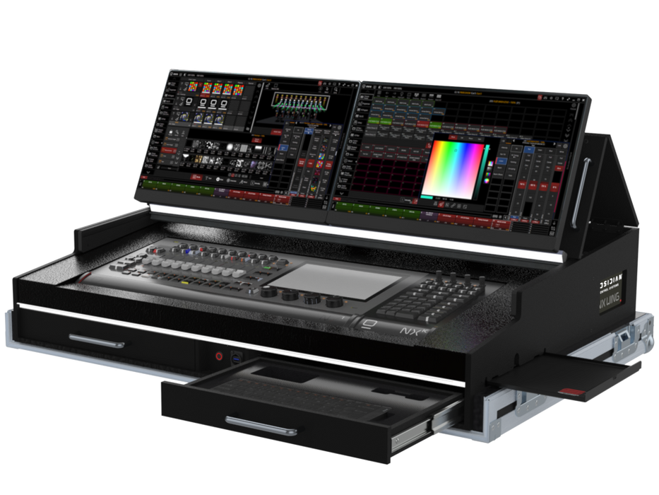 SANTOSOM Lighting controller Flight case PRO-5, Obsidian Control NX1+ NXK