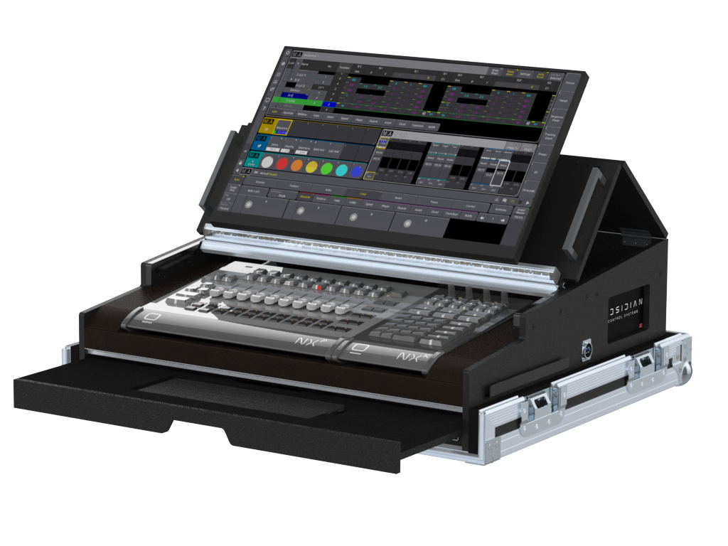 Santosom Lighting controller Flight case PRO-5, Obsidian Control NXK+NXP