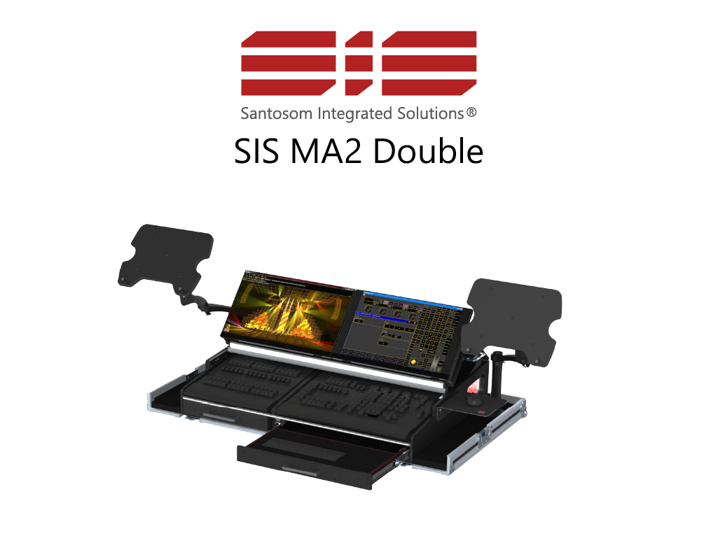 Santosom Integrated Solutions® (SIS) for MA2 Double, GrandMA2 (w/ 2 swivel arms)