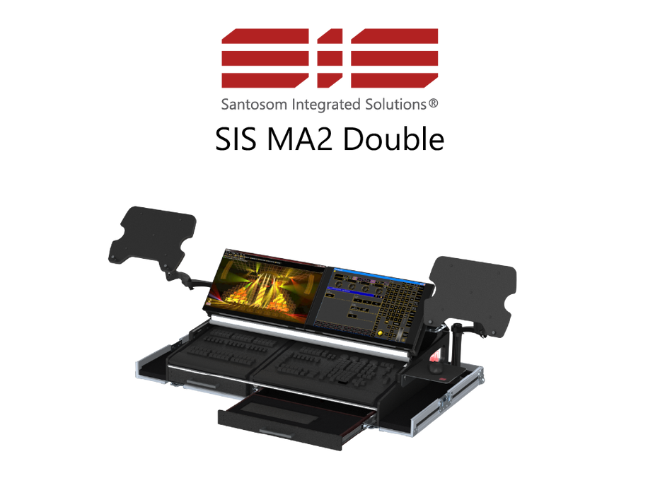 Santosom Integrated Solutions® (SIS) for MA2 Double, GrandMA2 (w/ 2 swivel arms)