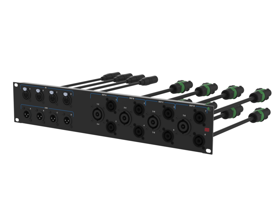 SANTOSOM Connection System Audio 2U (CH IN, NL8, NL4 OUT)