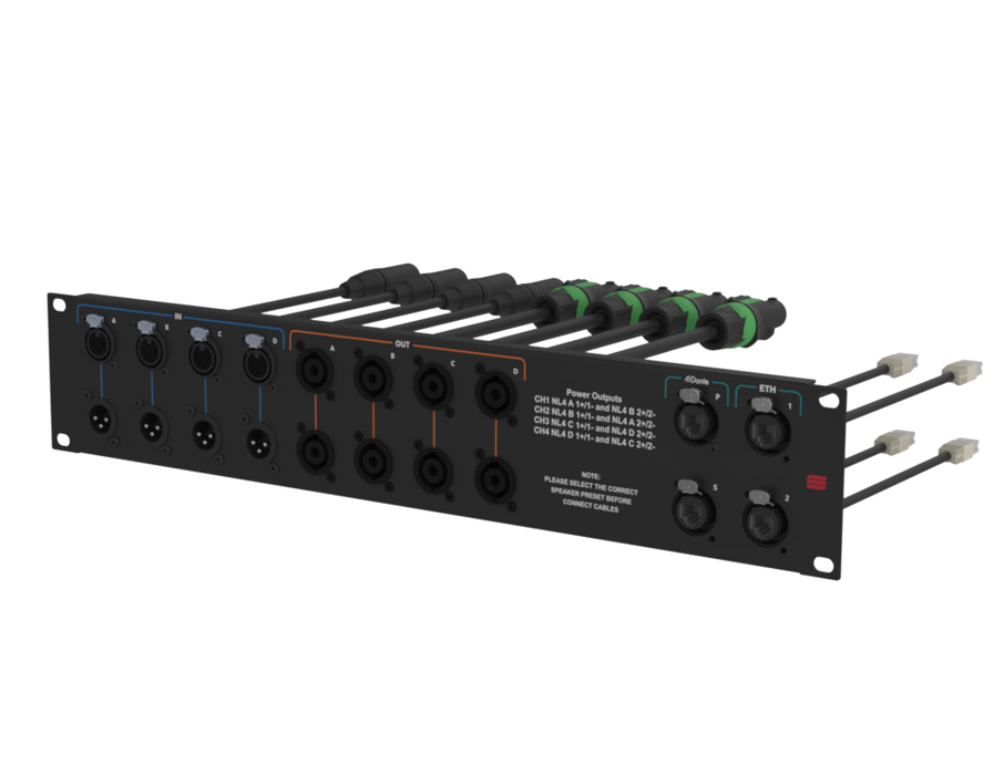 SANTOSOM Connection System Audio 2U (IN A-D, OUT A-D, DANTE, ETH)