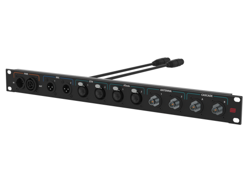 SANTOSOM Connection System 1U (PWR, 2 MIC, 4 ETH, 4 BNC)