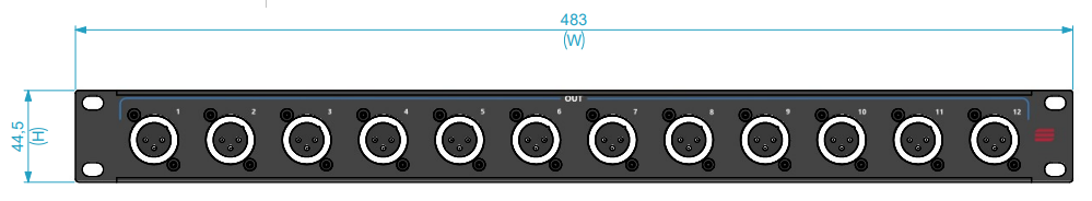 SANTOSOM Connection System Audio Wireless 1U (D-Size, OUT (1~12))